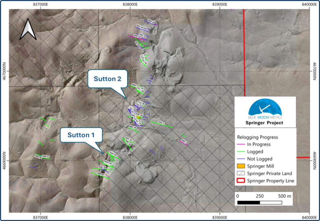 Figure 1 Map Showing Distribution Of Historical Holes Being Re Logged And Re Assayed